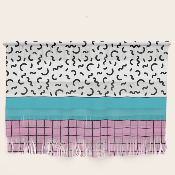 Memphis pattern 60 - 80s / 90s Retro Wall Hanging Gallery Image 1