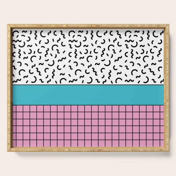 Memphis pattern 60 - 80s / 90s Retro Serving Tray Gallery Image 1