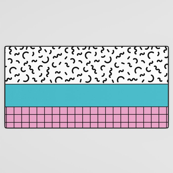 Memphis pattern 60 - 80s / 90s Retro Desk Mat Gallery Image 3