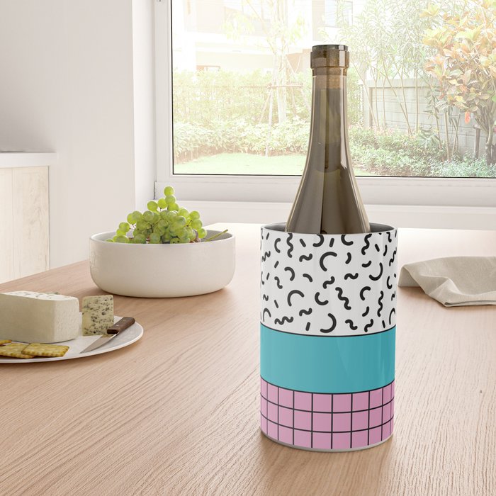 Memphis pattern 60 - 80s / 90s Retro Wine Chiller Gallery Image 4