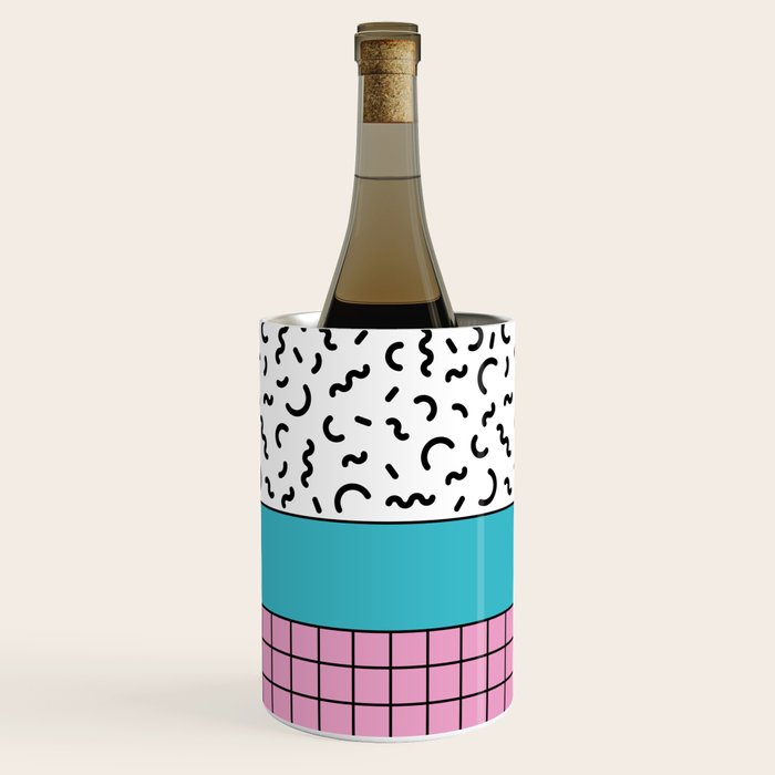 Memphis pattern 60 - 80s / 90s Retro Wine Chiller Gallery Image 3