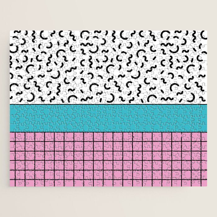 Memphis pattern 60 - 80s / 90s Retro Jigsaw Puzzle Gallery Image 1