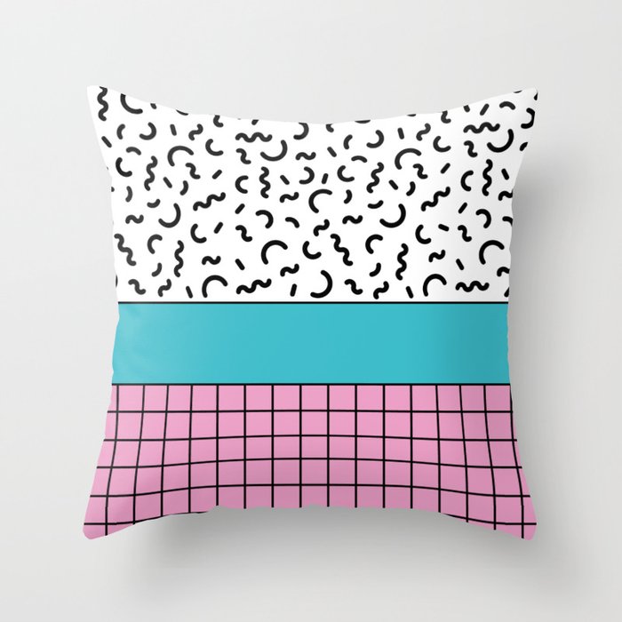 Memphis pattern 60 - 80s / 90s Retro Throw Pillow Gallery Image 6