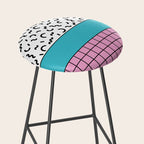 Memphis pattern 60 - 80s / 90s Retro Stool Gallery Image 2