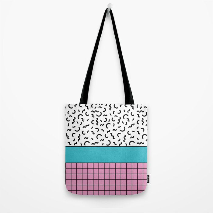 Memphis pattern 60 - 80s / 90s Retro Tote Bag Gallery Image 2