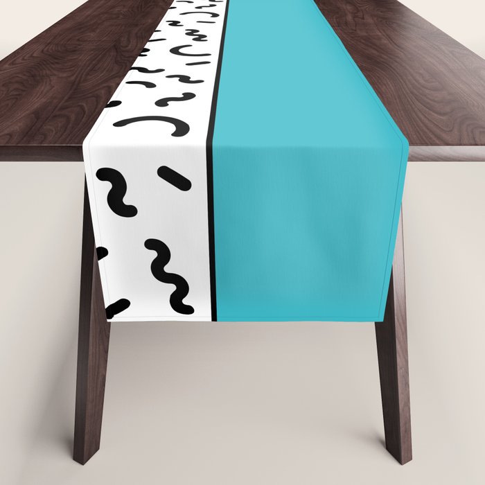 Memphis pattern 60 - 80s / 90s Retro Table Runner Gallery Image 1