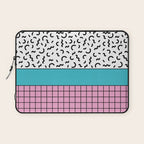 Memphis pattern 60 - 80s / 90s Retro Laptop Sleeve Gallery Image 1