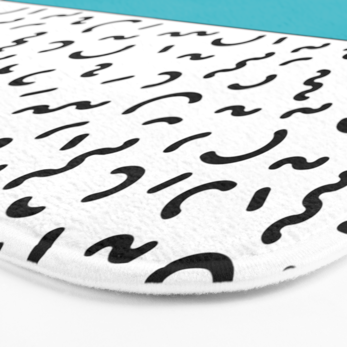 Memphis pattern 60 - 80s / 90s Retro Bath Mat Gallery Image 3