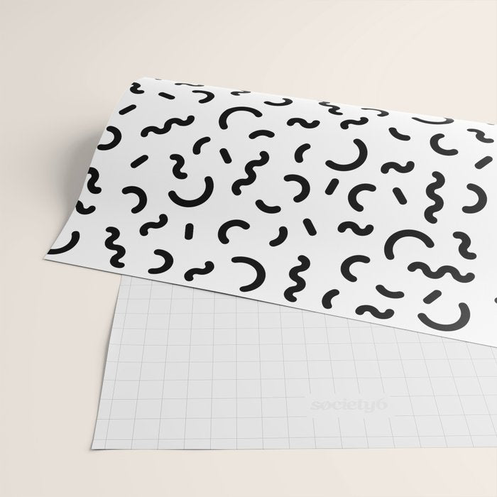 Memphis pattern 60 - 80s / 90s Retro Wrapping Paper Gallery Image 2