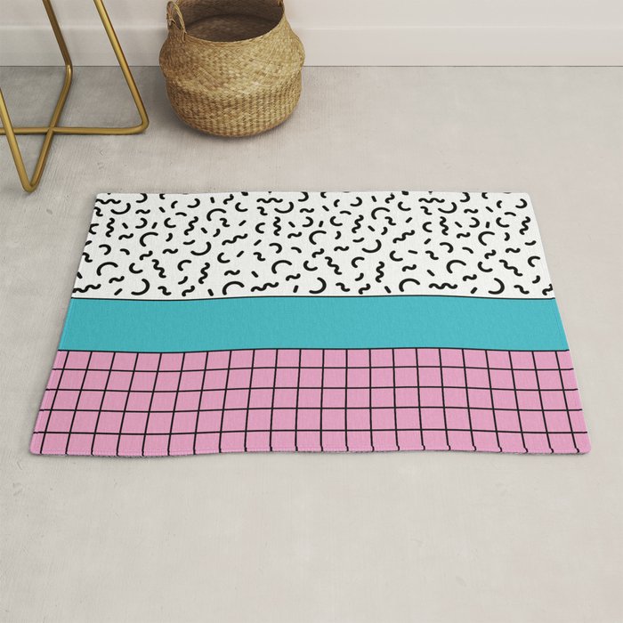 Memphis pattern 60 - 80s / 90s Retro Rug Gallery Image 1