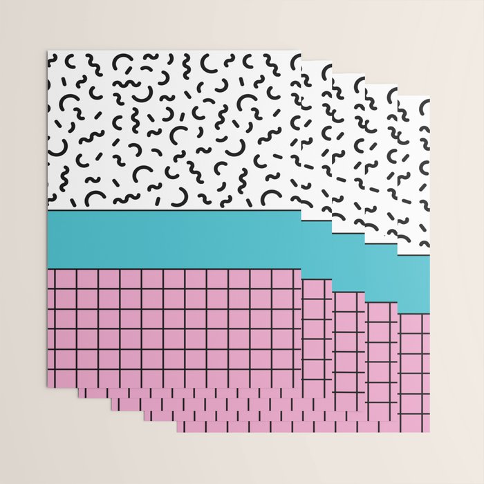 Memphis pattern 60 - 80s / 90s Retro Wrapping Paper Gallery Image 3