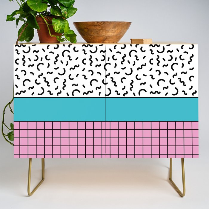 Memphis pattern 60 - 80s / 90s Retro Credenza Gallery Image 1