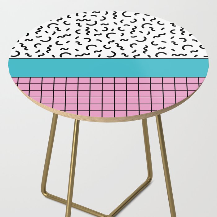 Memphis pattern 60 - 80s / 90s Retro Side Table Gallery Image 2