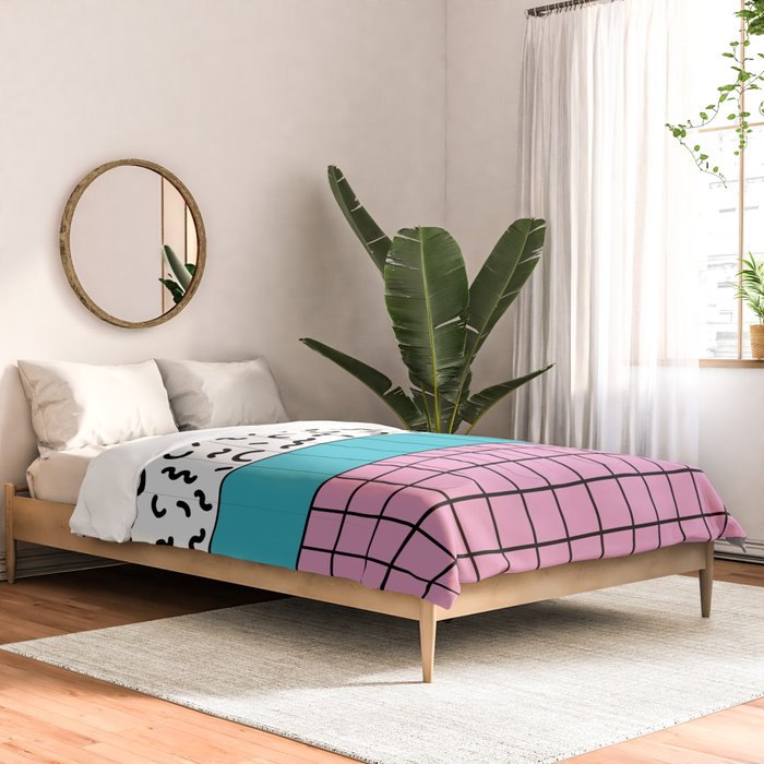 Memphis pattern 60 - 80s / 90s Retro Comforter Gallery Image 2