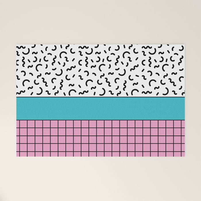 Memphis pattern 60 - 80s / 90s Retro Welcome Mat Gallery Image 1