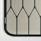 Long Honeycomb Minimalist Geometric Pattern in Light Sage Beige Gray and Dark Green Laptop Sleeve Gallery Image 3