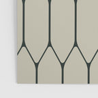 Long Honeycomb Minimalist Geometric Pattern in Light Sage Beige Gray and Dark Green Poster Gallery Image 3