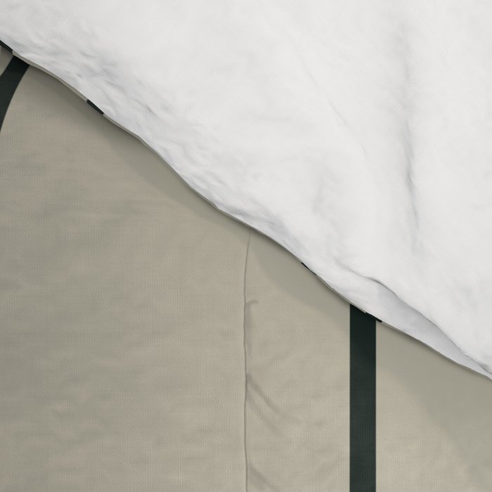 Long Honeycomb Minimalist Geometric Pattern in Light Sage Beige Gray and Dark Green Comforter Gallery Image 4