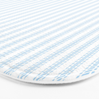 Pastel Blue & White Ticker Stripe Bath Mat Gallery Image 3