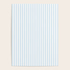 Pastel Blue & White Ticker Stripe Poster Gallery Image 4