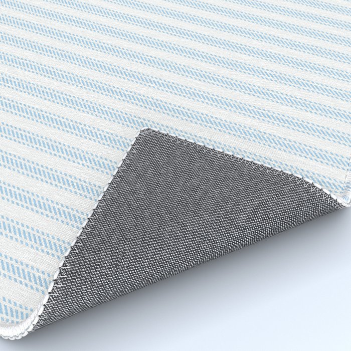 Pastel Blue & White Ticker Stripe Rug Gallery Image 4