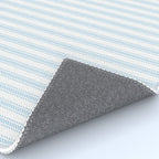 Pastel Blue & White Ticker Stripe Rug Gallery Image 4