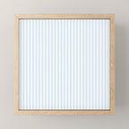 Pastel Blue & White Ticker Stripe Mini Art Print Gallery Image 1