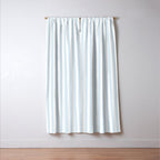 Pastel Blue & White Ticker Stripe Window Curtain Gallery Image 3