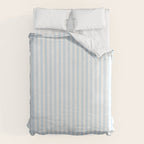 Pastel Blue & White Ticker Stripe Duvet Cover Gallery Image 6