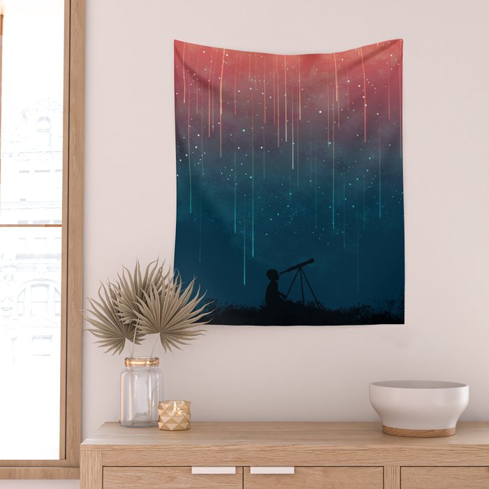 Meteor rain Wall Tapestry Gallery Image 2