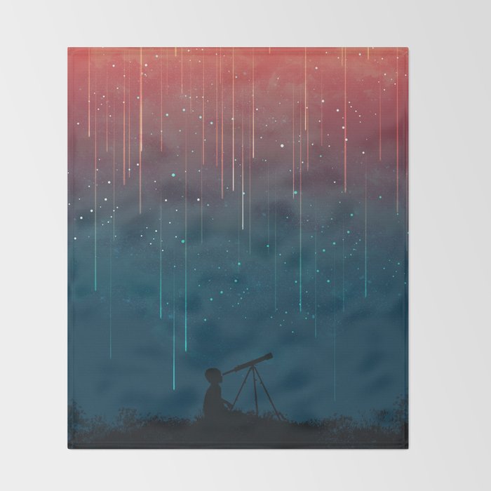 Meteor rain Throw Blanket Gallery Image 2
