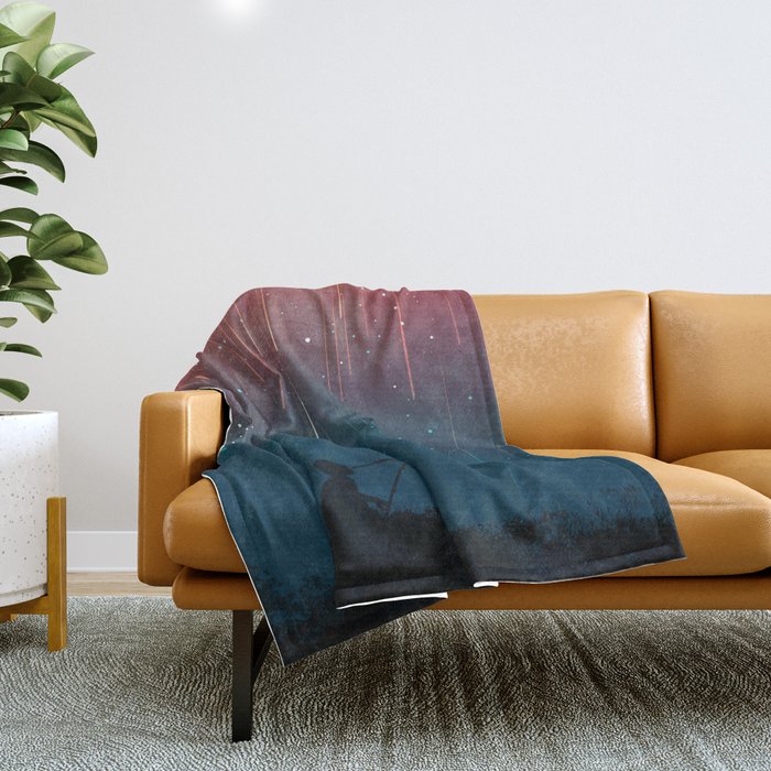 Meteor rain Throw Blanket Gallery Image 1
