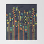 Overgrown flowers Throw Blanket Gallery Image 2