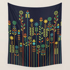 Overgrown flowers Wall Tapestry Gallery Image 4