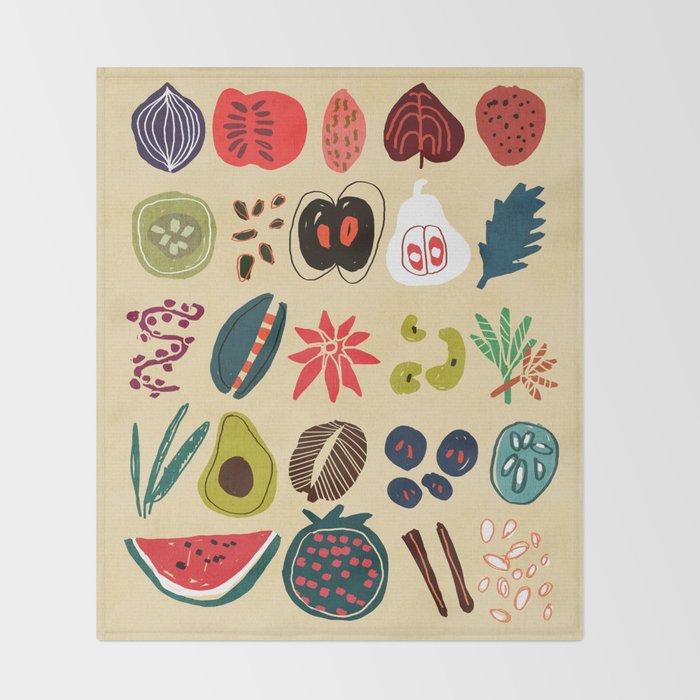 Fruit and Spice Rack Throw Blanket Gallery Image 2