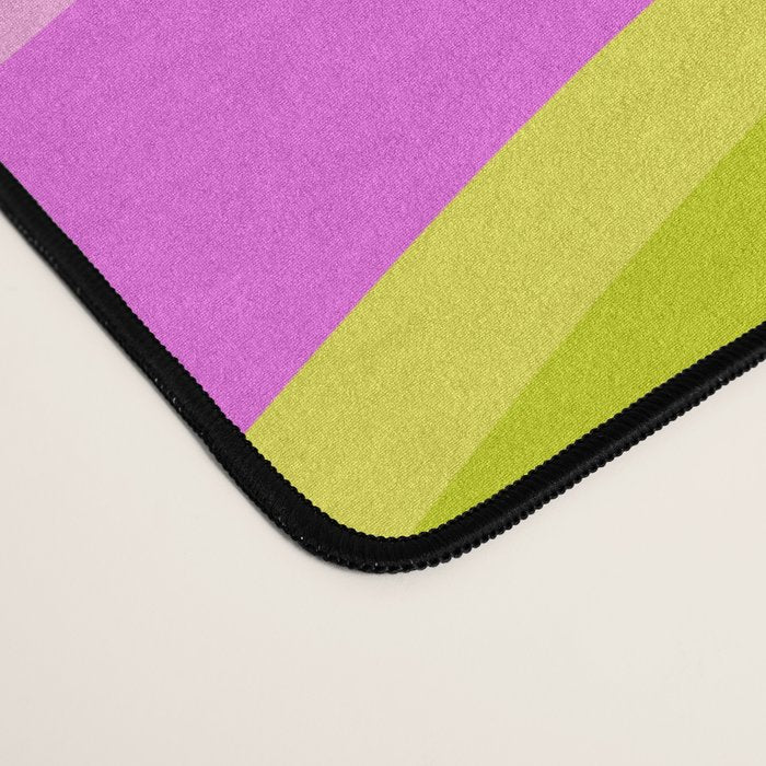 Wavy Stripes XVIII - Y2K Pink and Green Desk Mat Gallery Image 4