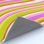 Wavy Stripes XVIII - Y2K Pink and Green Rug Gallery Image 4