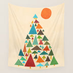 The house at the pine forest Wall Tapestry Gallery Image 4