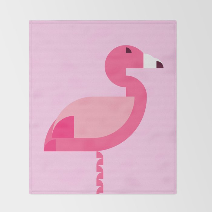 Geometric flamingo Throw Blanket Gallery Image 2