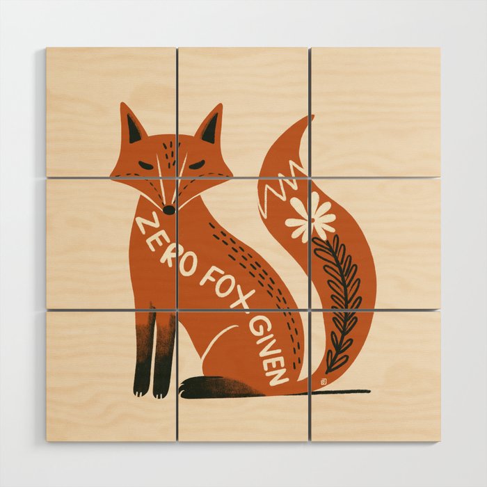 Zero fox given Wood Wall Art Gallery Image 1