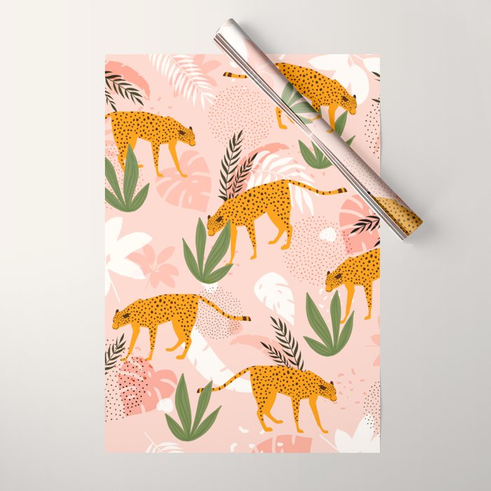 Cheetah chase Wrapping Paper Gallery Image 1