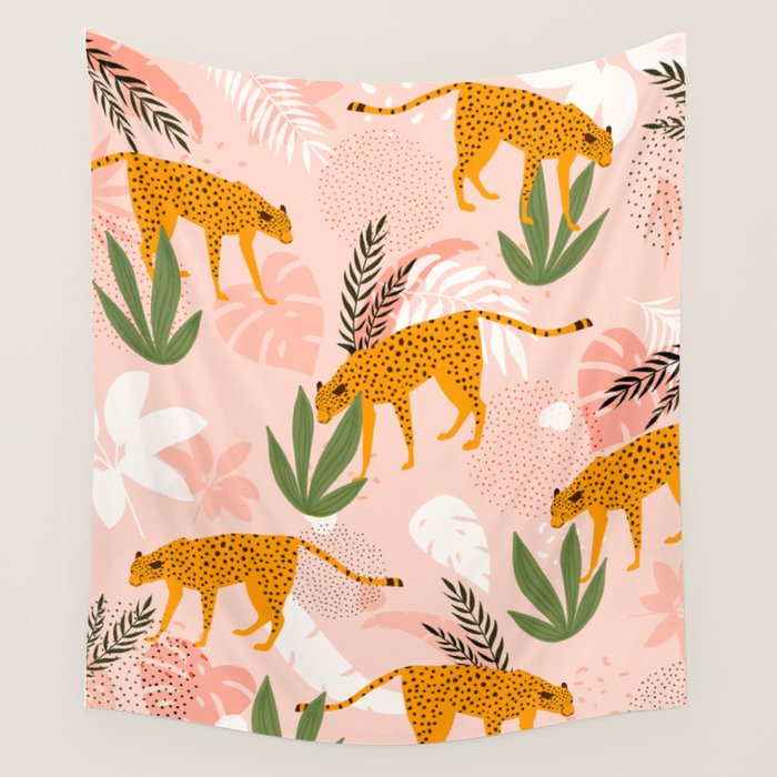 Cheetah chase Wall Tapestry Gallery Image 4