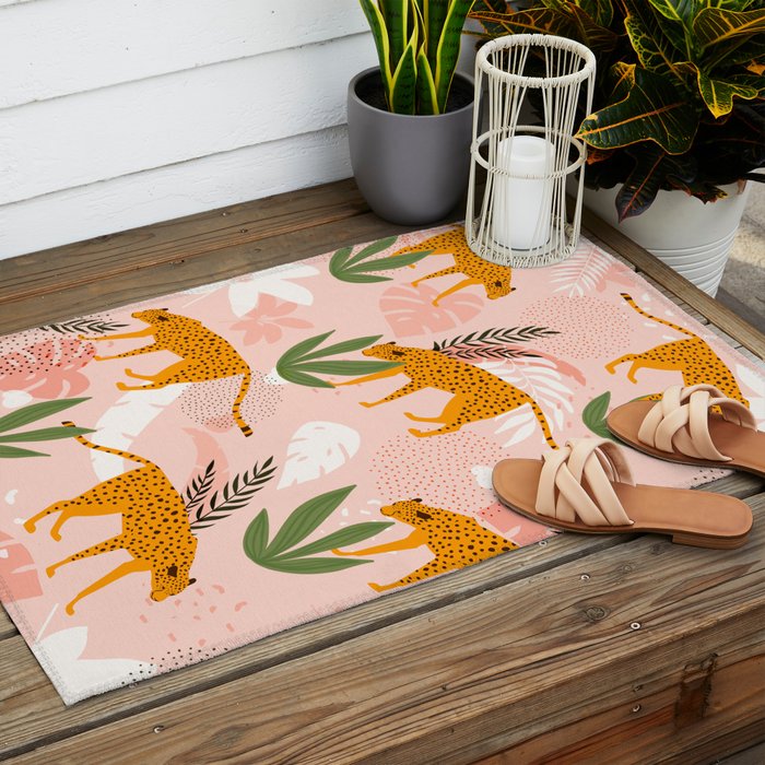 Cheetah chase Outdoor Rug Gallery Image 2