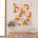 Cheetah chase Wall Tapestry Gallery Image 2