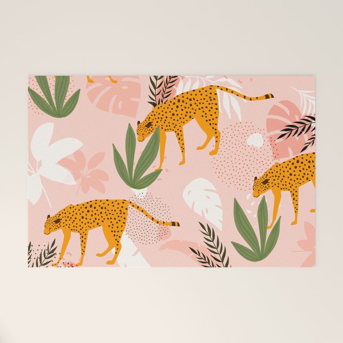 Cheetah chase Welcome Mat Gallery Image 1