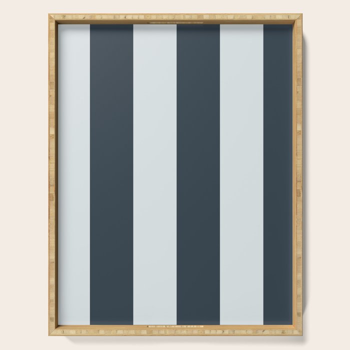 Nautical Deep Blue Stripes - Cozy Heirloom Serving Tray Gallery Image 1