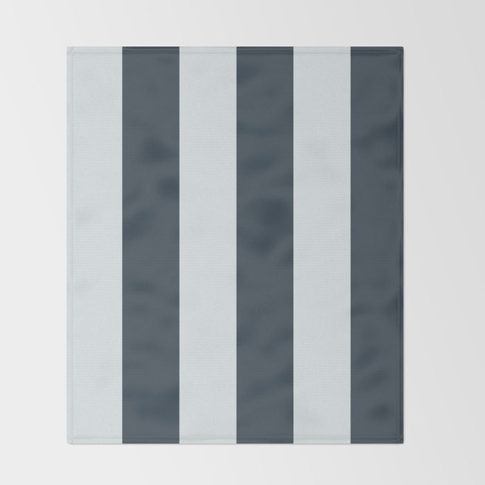 Nautical Deep Blue Stripes - Cozy Heirloom Throw Blanket Gallery Image 2