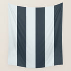 Nautical Deep Blue Stripes - Cozy Heirloom Wall Tapestry Gallery Image 4