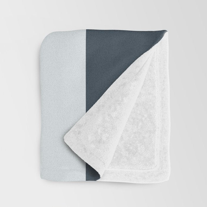 Nautical Deep Blue Stripes - Cozy Heirloom Throw Blanket Gallery Image 3