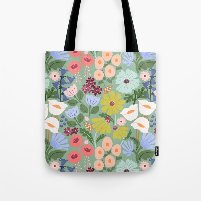 Meadow muse - green Tote Bag Gallery Image 1